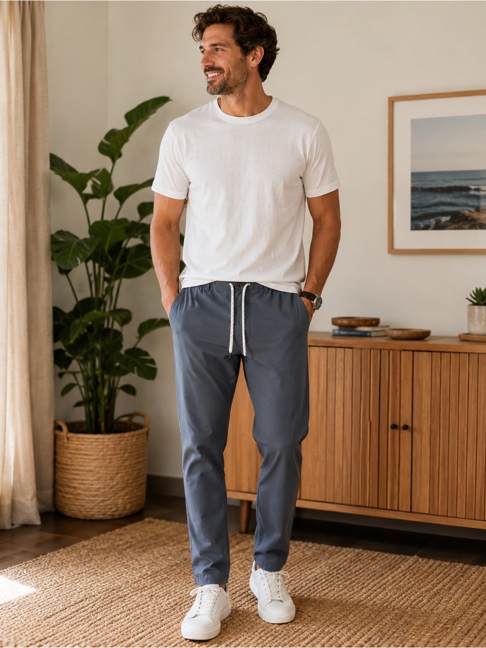 chubbies Men's Slate Blue Performance Drawstring Pants